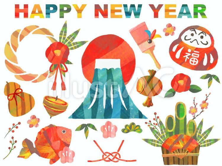 正月 アイコンセット 丸 イラスト素材6120724- フォトライブラリ