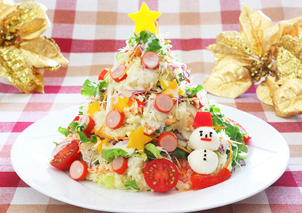 ポテトサラダのクリスマスツリー レシピ かんたんレシピみっくすなっつ アイチョイスのWEBマガジン