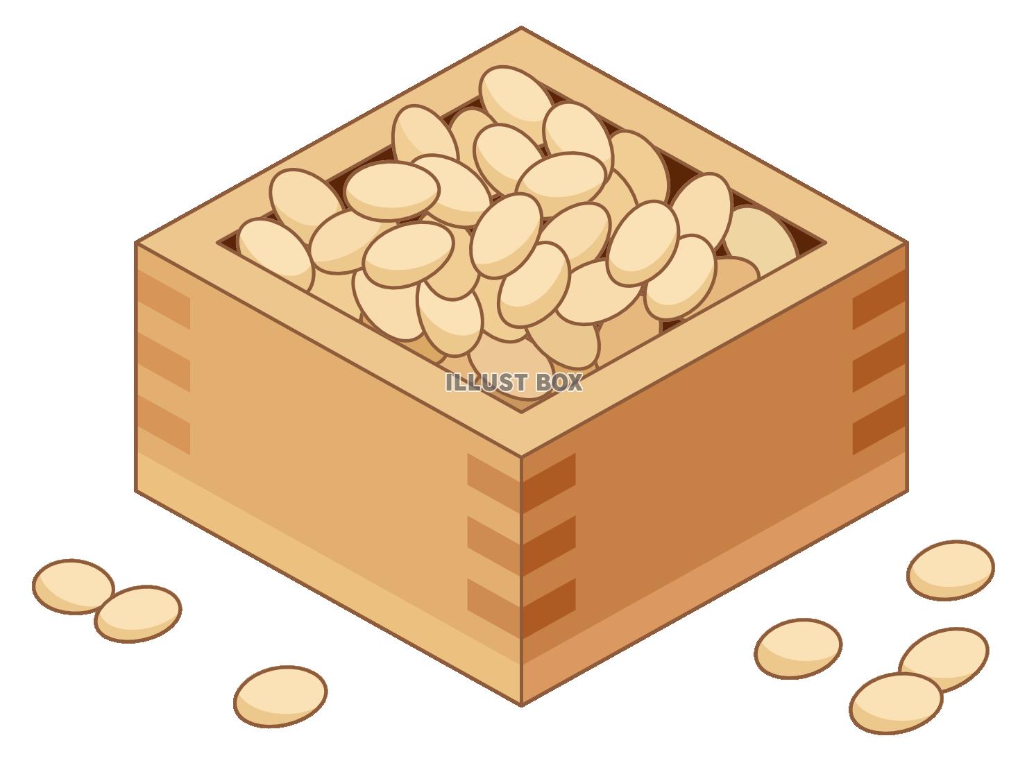 鬼とおかめと豆まきと恵方巻きの節分イラストフリー素材 イラストミント