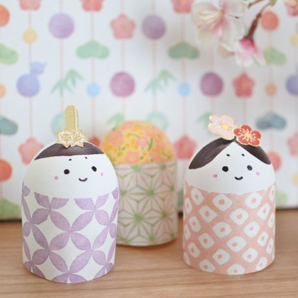 縫わない フェルトで手作りひな祭りガーランド ひな祭り おひなさま 簡単 100均DIY felt handmade craft