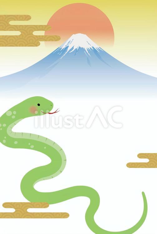 巳年と和風の背景素材イラスト - No: 25657860無料イラスト・フリー素材なら「イラストAC」