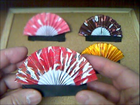 お正月の折り紙 鶴の扇大人の折り紙インテリア