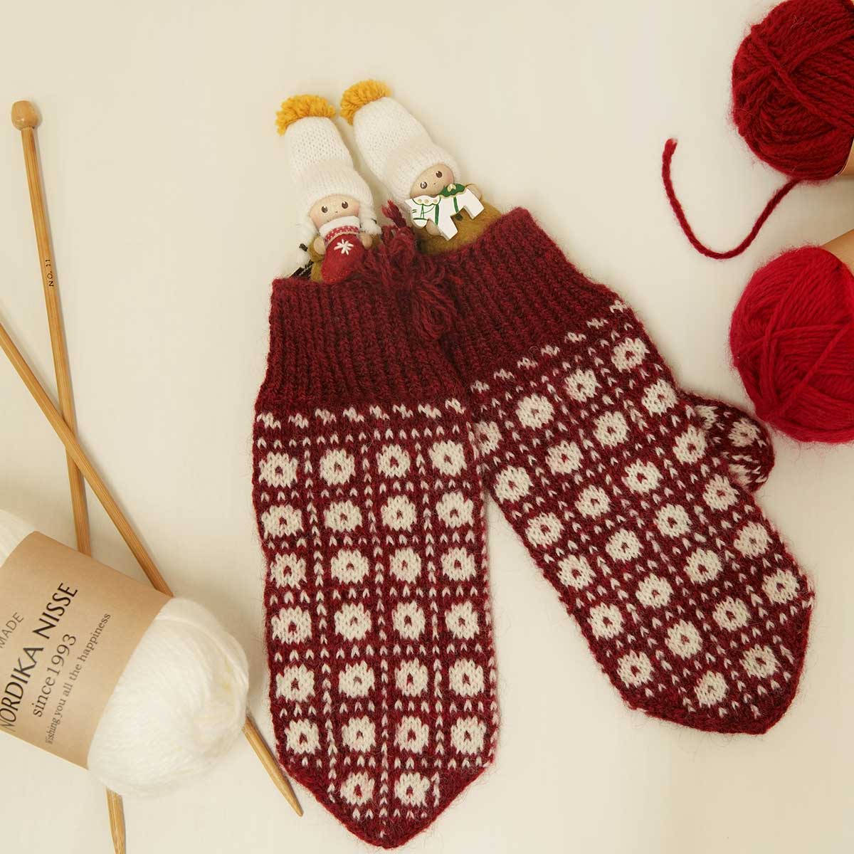 クリスマス靴下 1 . 2黄色いアイリス