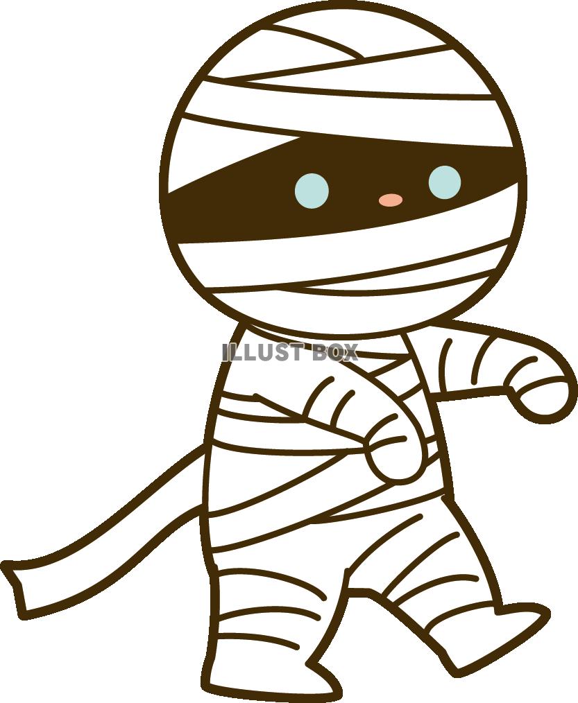ミイラのハロウィーンのキャラクター漫画の塗り絵のページイラスト素材透過、PNGフリー画像ダウンロード - Pngtree