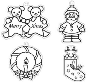 塗り絵に最適な白黒でかわいいクリスマスオーナメント 飾り 雪の結晶2の無料イラスト・商用フリーオイデ43