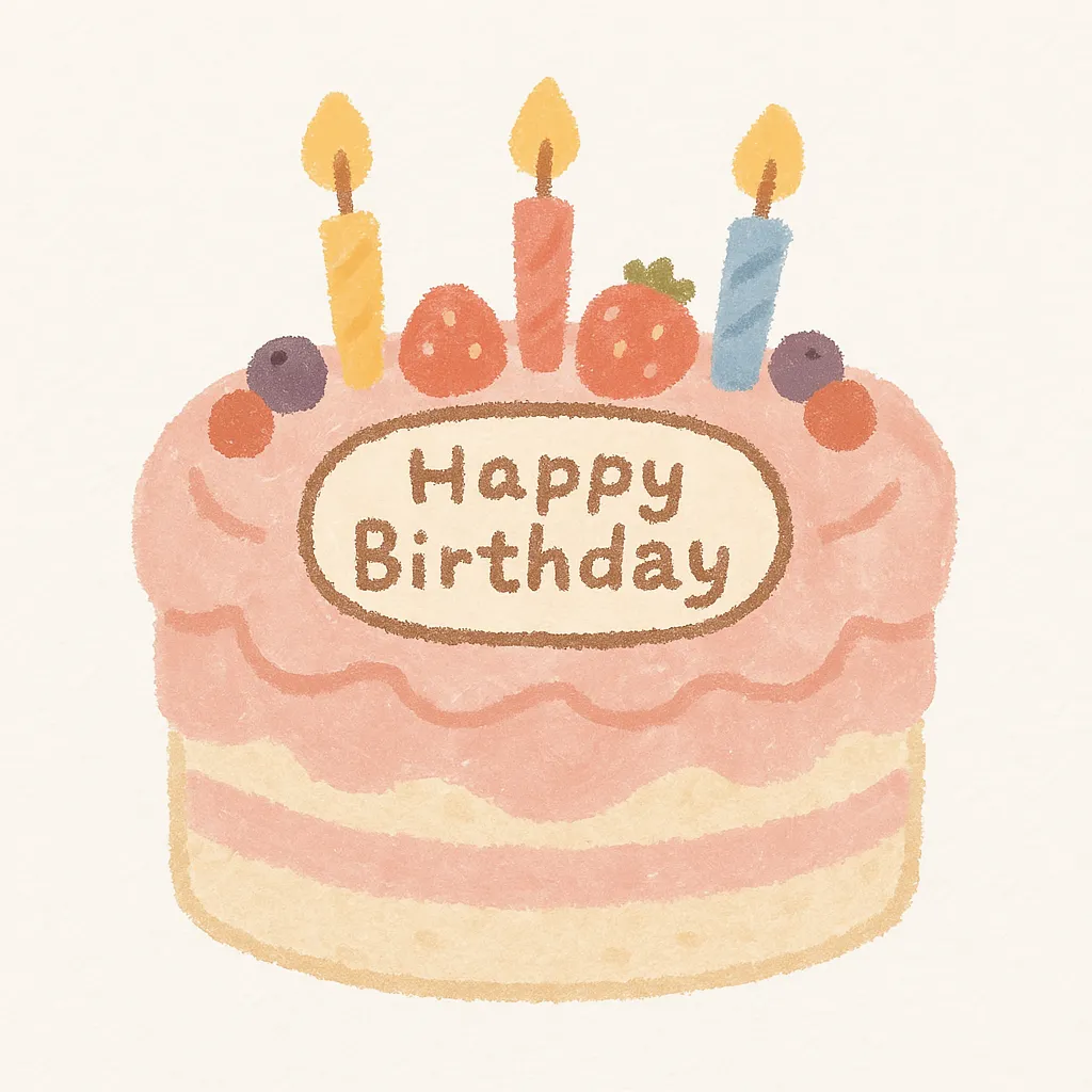 誕生日おめでとう！かわいい猫の祝福イラスト・フリー素材なら「シンテリ」