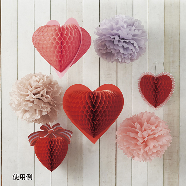 バレンタイン飾り ハートの吊るし飾り モビール の作り方