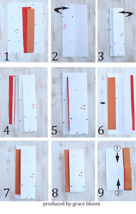 箸袋の折り紙 お祝いの席にも簡単な作り方・折り方かんたん工作・折り紙☆選り好み