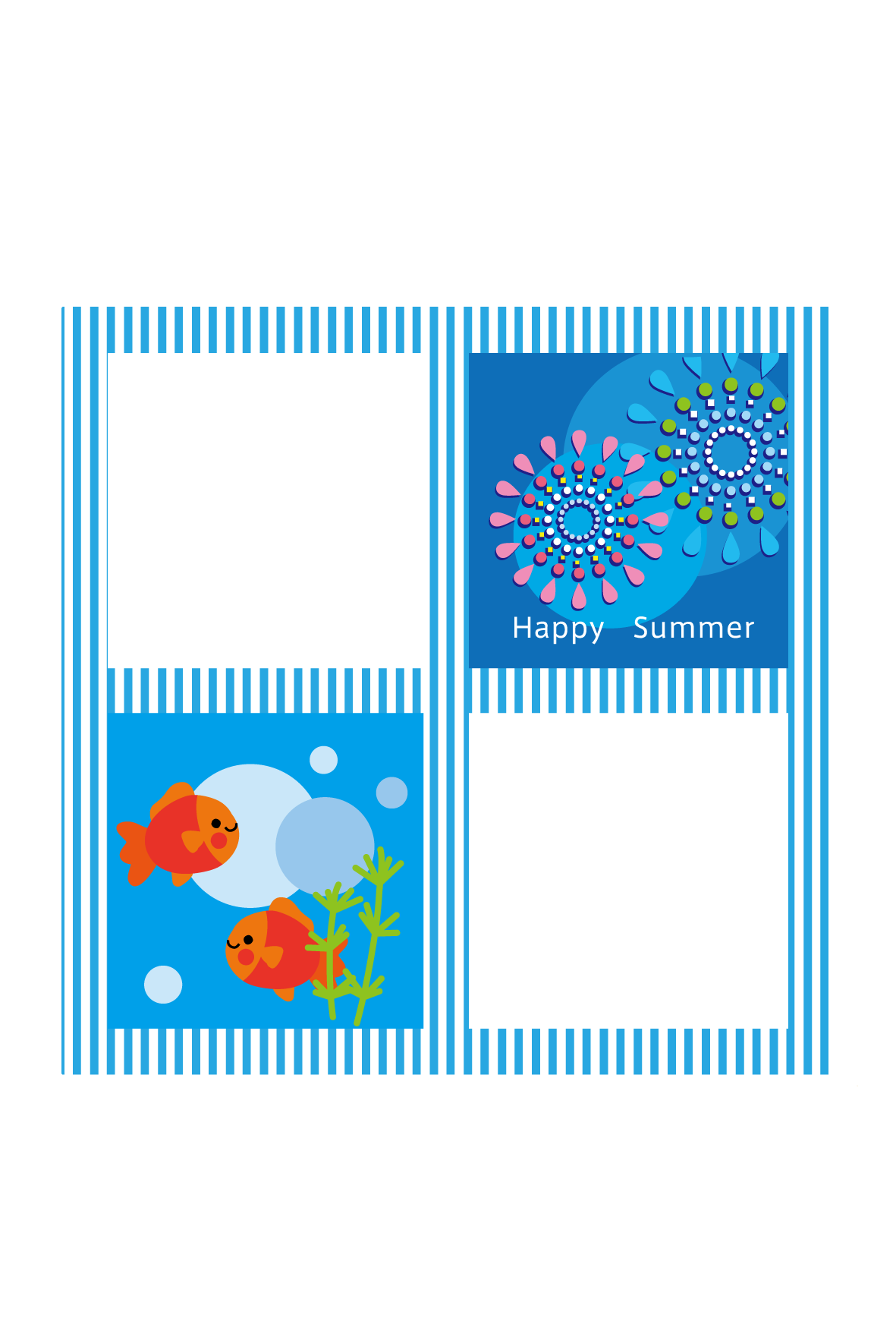 かわいい暑中見舞い無料テンプレートデザイン。イラストや画像付きも豊富 - Canva キャンバ