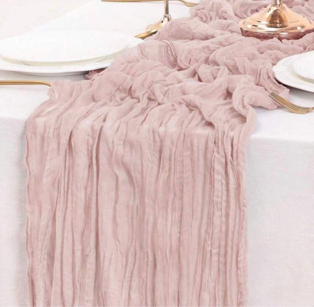 テーブルランナー 3m 10枚セット 結婚式 ピンク - メルカリ