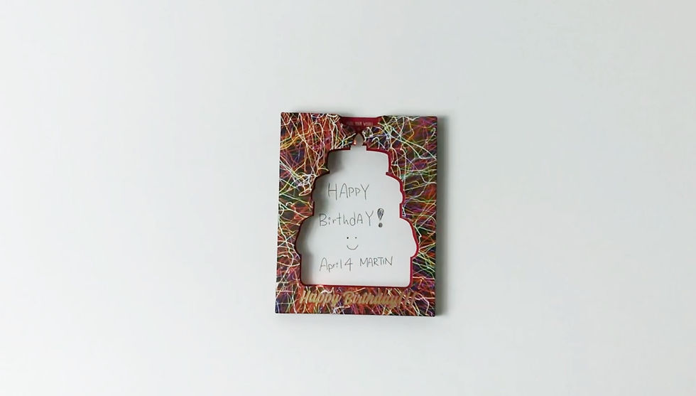 線香花火カード誕生日April4 Design