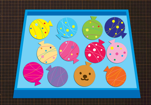 壁面飾り工房本店 壁面装飾・パネルシアター・ペープサート・型紙・知育・保育・介護商品の販売☆壁面飾り工房横200cm 「夏祭り楽しいね！」６月 ７月 ８月 夏 幼稚園 保育園 学校 病院 施設 知育 壁面装飾 型紙 製作☆