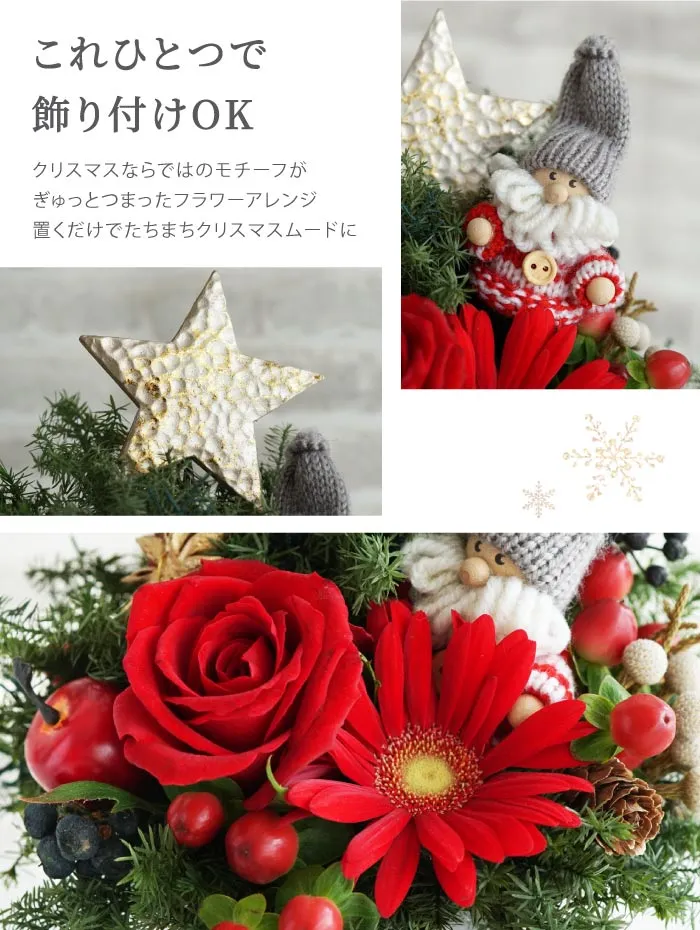 フラワーアレンジ クリスマス 飾り 卓上 ブッシュドノエル 白雪姫 テーブル アレンジ 生花 おしゃれ記念日 花 ギフト パーティ 装飾 誕生日プレゼント 女性 : FLEGRE 2号店 - 通販 - Yahoo!ショッピング