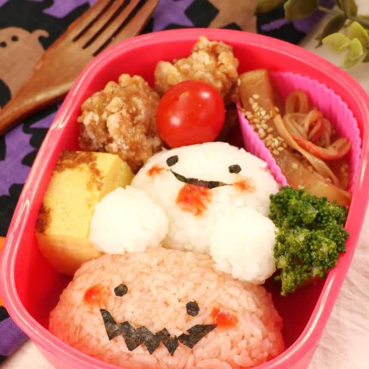 ハロウィンおにぎり弁当🎃 キュートで簡単なハロウィンキャラ弁レシピ