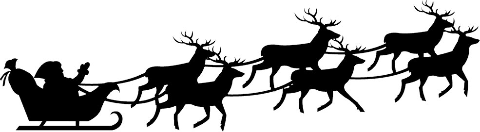 クリスマスのキラキラとトナカイのシルエットのフリー画像おしゃれ・かわいい無料写真素材：GIRLY DROP