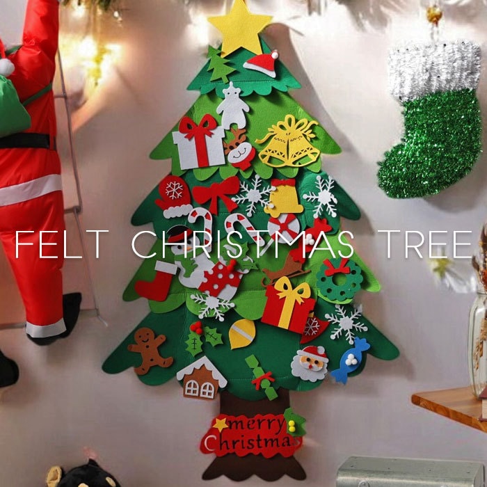 壁面に手作りクリスマスツリーで壁飾りInterior Design Box 海外の使えるインテリア術