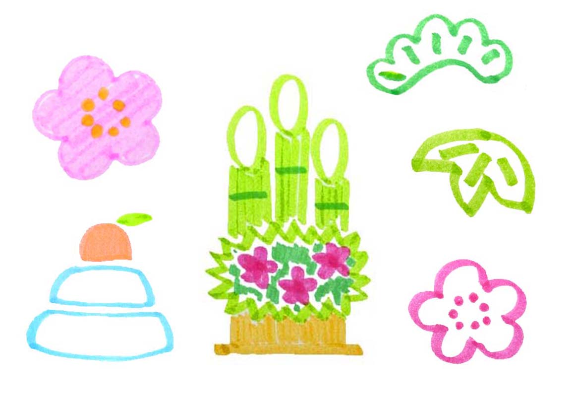 無料イラスト正月の松飾パブリックドメインQ：著作権フリー画像素材集