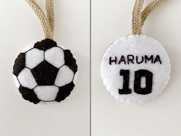 19-A. 型紙＆作り方 ソフトボールのお守りマスコット