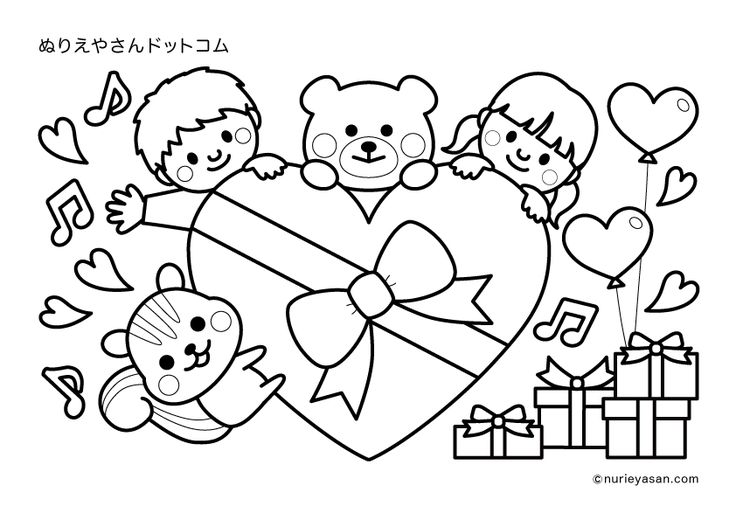 バレンタインぴよぴよプリント