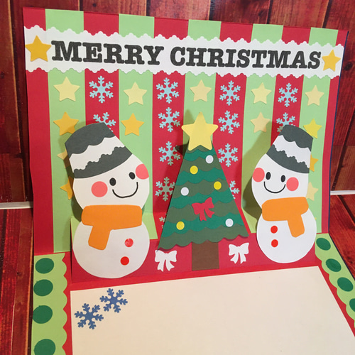 簡単かわいい 手作りクリスマスカードデザイン３種類手書きイラストメッセージカードミニカードマイルドライナーChristmas cardideas