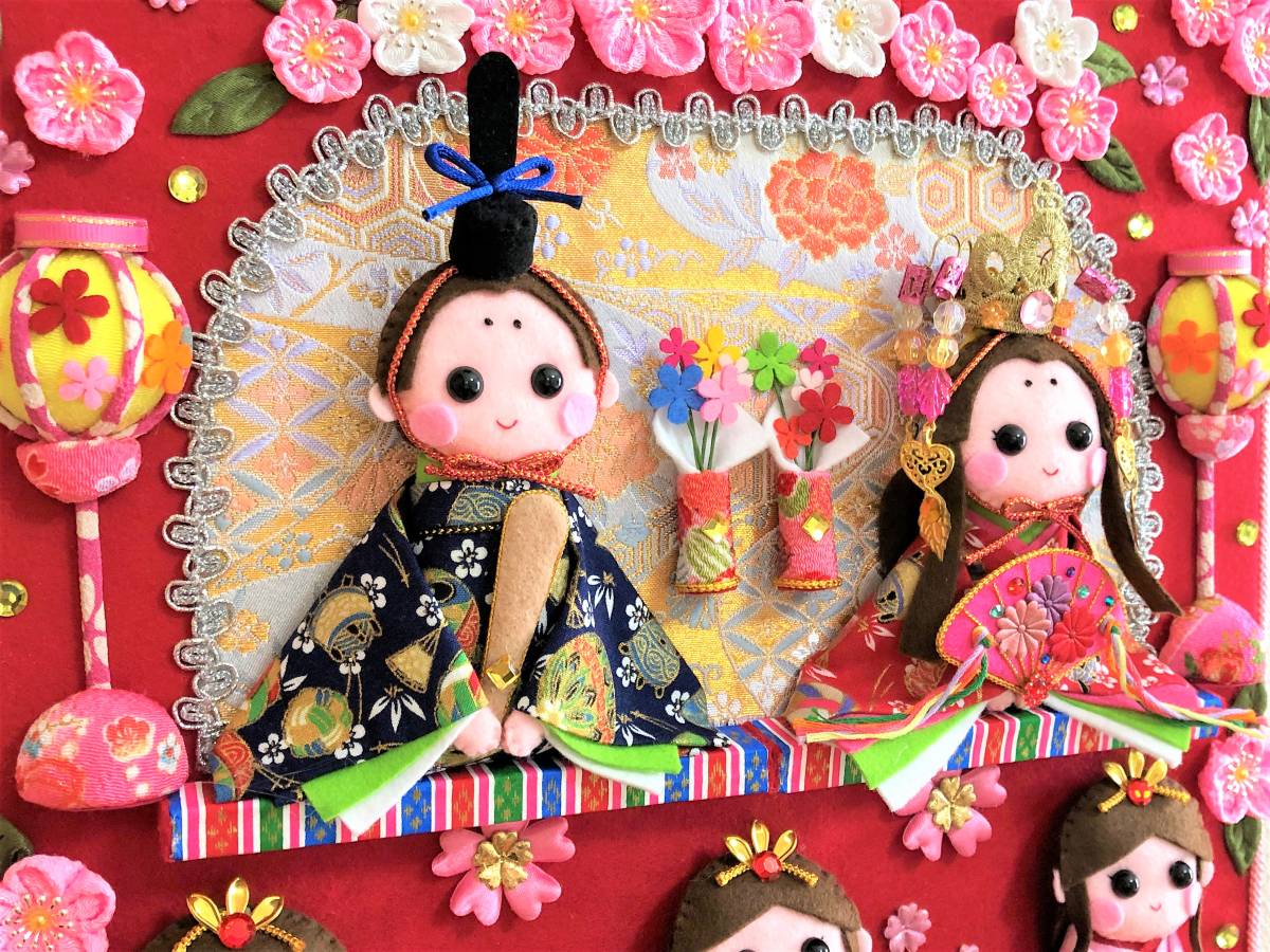 閉店セール パッチワークキルト☆おひなさまのタペストリー☆ひなまつり - COTTON FLOWERminne byGMOペパボ国内最大級のハンドメイド・手作り通販サイト