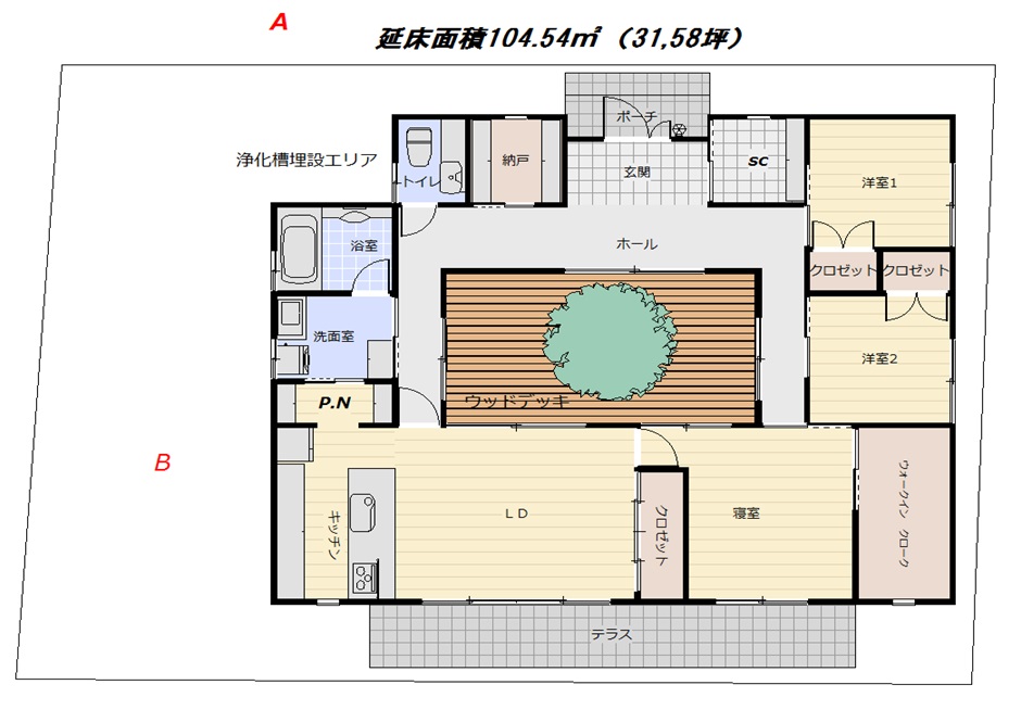 中庭のある家注文住宅悠悠ホーム福岡・熊本・佐賀のハウスメーカ