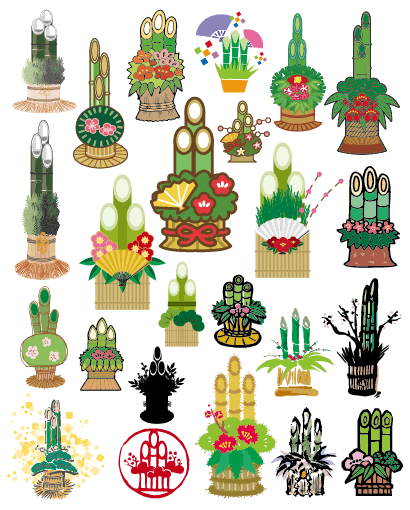 和のデザイン素材。お正月のイラストやアイコンのセット。のイラスト素材109522684- PIXTA