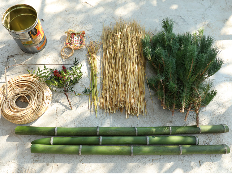 手作りミニ門松のコモを巻きました♪えたまこの春夏秋冬＆ホームメイド