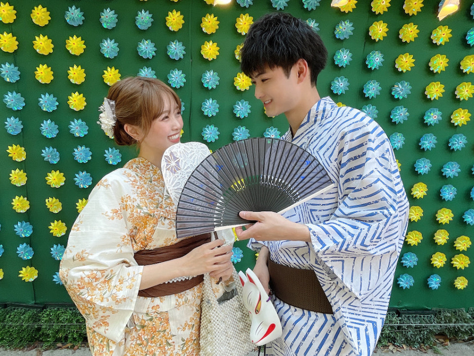 浅草で花火大会の浴衣レンタル梨花和服 浅草店