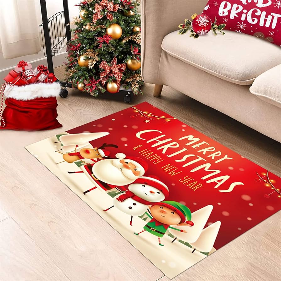 クリスマス 玄関マット キッチンマット トイレマット ツリー パーティー 新品