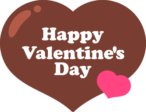 バレンタインのハートチョコレートのイラスト無料イラスト素材のillalet