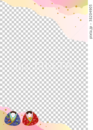 ひな祭りのフレーム：イラスト無料