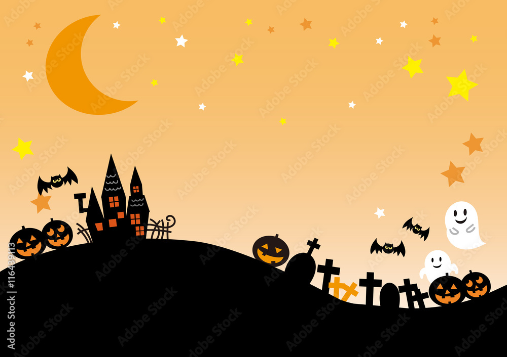 ハロウィン 城 風景のイラスト素材99542280- PIXTA