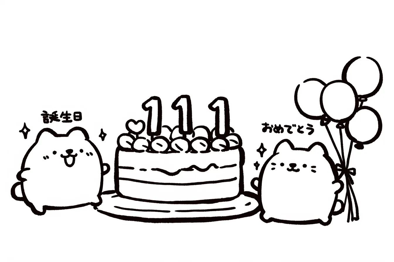 HAPPY BIRTH DAYの文字のフリーイラストフリーイラスト・クラシック フリクラ