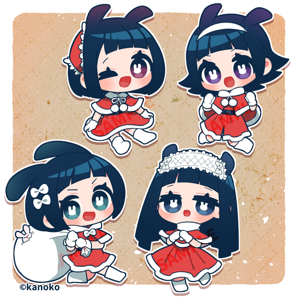 サンタのコスプレをした女の子のちびキャラ AIのイラスト素材115162748- PIXTA