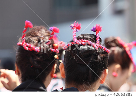 お祭りのヘアアレンジ事例 ～ねじり棒でお花を作る方法～ │ 祭り用品専門店 祭すみたや の公式ブログ