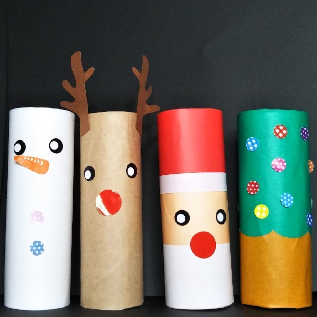 トイレットペーパーの芯でクリスマスリース・リース②・第二弾!!・トランスパレントペーパー❤︎Paper roll craft christmaswreath❤︎ 789