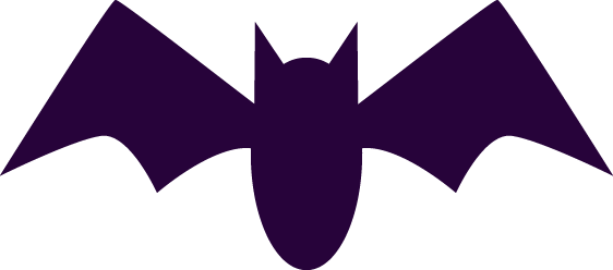 ハロウィン三日月とコウモリのイラスト-無料イラスト フリー素材