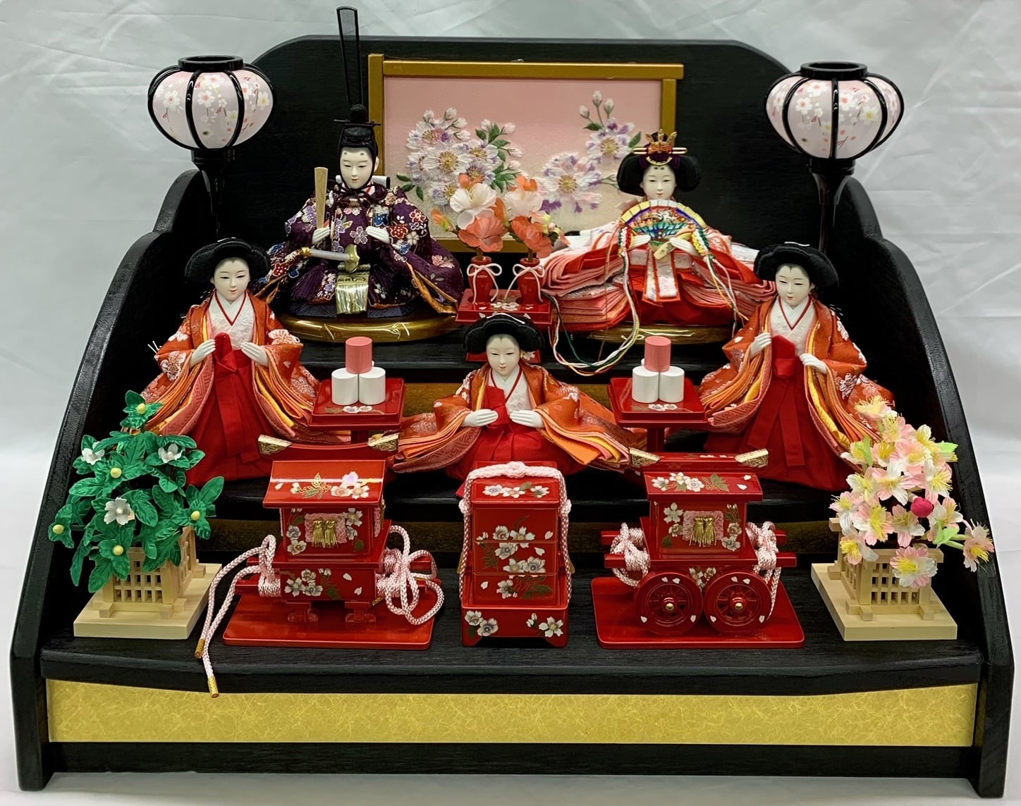 Amazon特別奉仕品 親王飾りガラスケース付き 202205-52 ケース飾り 雛人形 ひな人形 雛祭り ひな祭り 雛人形 海外土産 お雛様お祝い プレゼント 桃の節句 節句飾り 日本伝統ケース飾りおもちゃ
