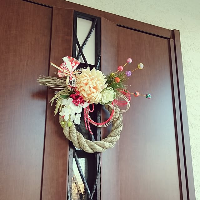 正月飾り しめ縄 玄関 手作り おしゃれ リース おしゃれなしめ縄 つむぎ お正月飾り しめ縄リース お飾り お正月飾り マンション 正月