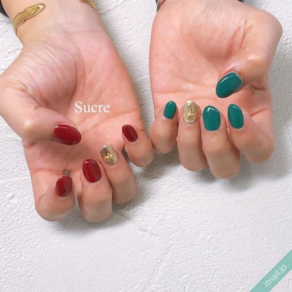 冬 クリスマス ハンド ワンカラー マグネット - FAIRY Rのネイルデザイン No.8545895 ネイルブック