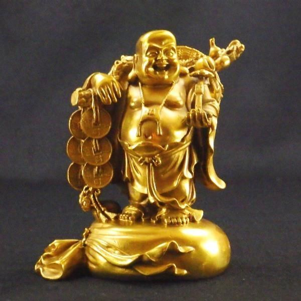 Amazon.co.jp: 布袋様 置物 布袋さん 七福神 ご利益 金運 縁起 布袋様の置物 布袋像 弥勒菩薩 仏像 金運アップ 風水 グッズ開運グッズ お守り 家庭円満 金運アップ 開運インテリア お礼 新年 贈り物カラーが選べる 布袋銅色: ホーム＆キッチン