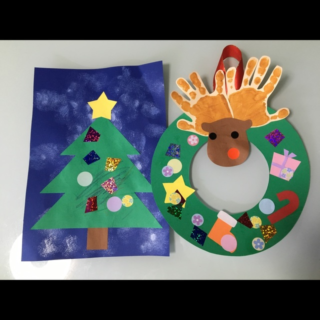 クリスマス リースの手形アート 2枚入り雑貨・その他 akako 通販 13081948Creema クリーマ