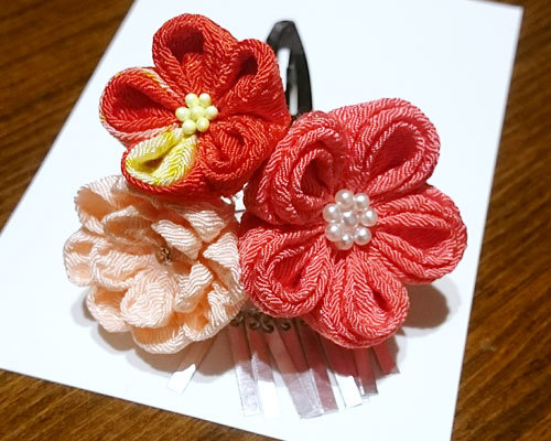 楽天市場３歳７歳 七五三つまみ細工髪飾りの手作り材料セット おうち時間 おうちじかん 七歳 三歳 手づくり : かんざし 小間物 おはりばこ