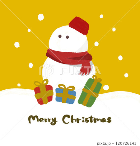 雪だるまと白い背景にカラフルな贈り物を備えた3次元のクリスマスカードイラスト素材透過、PNGフリー画像ダウンロード - Pngtree