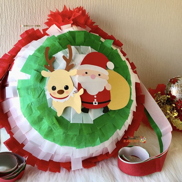 クリスマスツリーピニャータ プル式 - 風船とピニャータのP-PROJECTminne byGMOペパボ国内最大級のハンドメイド・手作り通販サイト