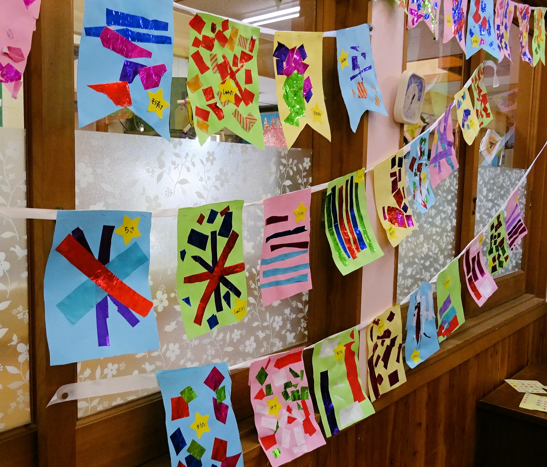 万国旗製作 運動会- 宝林保育園 岐阜県大垣市