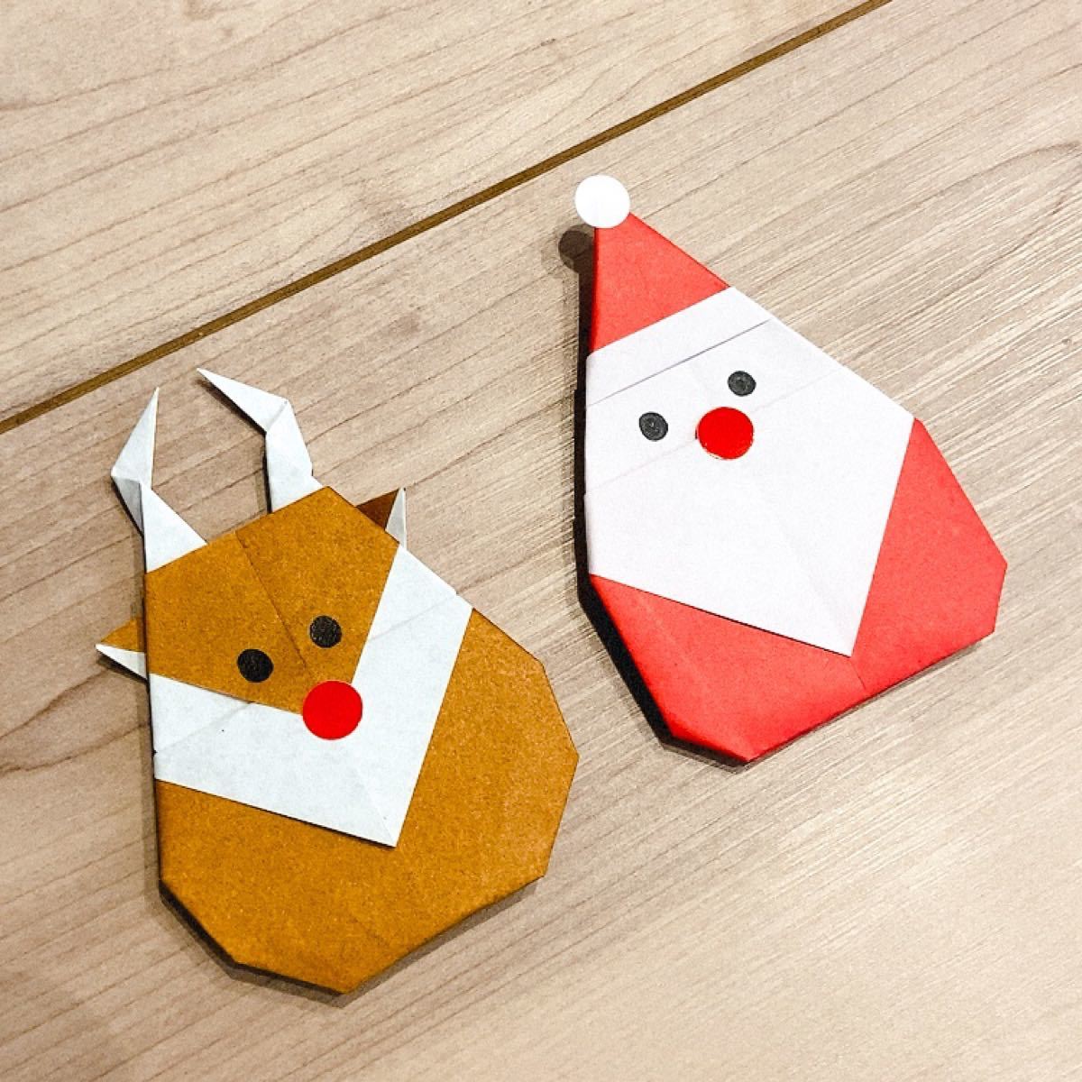 折り紙で作るかわいいサンタクリスマスに飾りたいモチーフの簡単な折り方もDomani