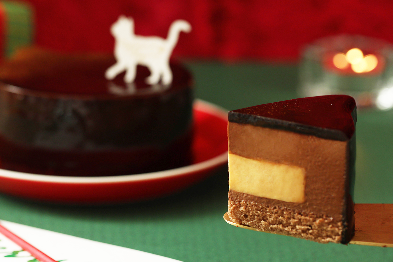 白猫クリスマスショートケーキ