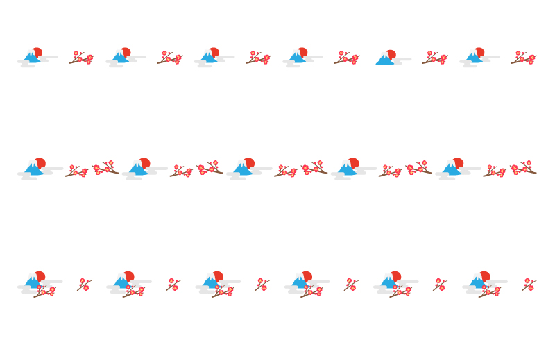 フリーイラスト梅や松などのお正月のラインでアハ体験GAHAG著作権フリー写真・イラスト素材集 - GAHAG著作権フリー写真・ イラスト素材集